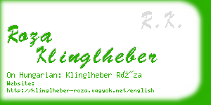 roza klinglheber business card